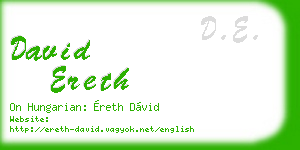 david ereth business card